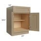 RTA Royal Natural Shaker 24" Base Cabinet with 1 Finished Side