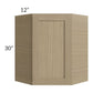 RTA Royal Natural Shaker 24" x 30" Wall Diagonal Corner Cabinet with 1 Finished Side