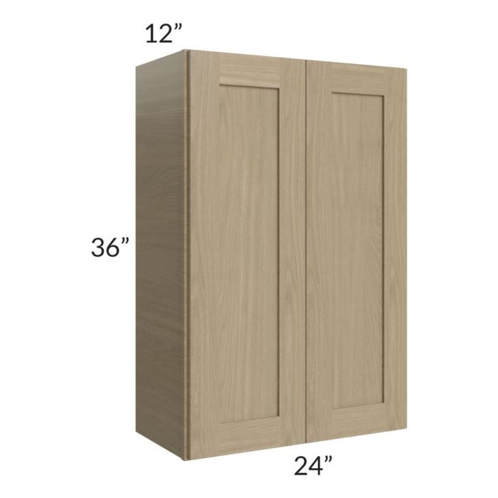 RTA Royal Natural Shaker 24" x 36" Wall Cabinet with 1 Finished Side