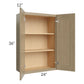 RTA Royal Natural Shaker 24" x 36" Wall Cabinet with 1 Finished Side