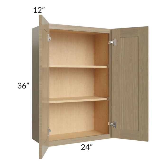 RTA Royal Natural Shaker 24" x 36" Wall Cabinet with 2 Finished Sides