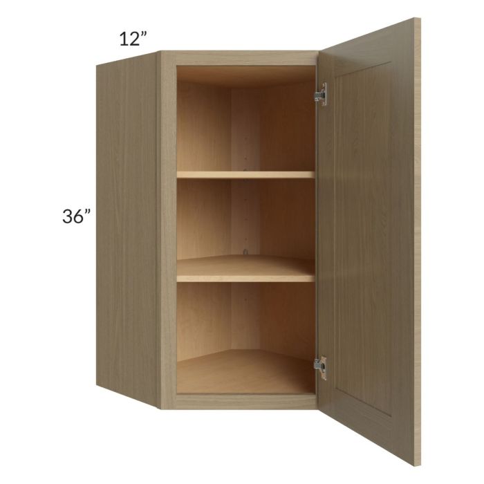 RTA Royal Natural Shaker 24" x 36" Wall Diagonal Corner Cabinet