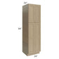 RTA Royal Natural Shaker 24" x 84" Pantry Cabinet
