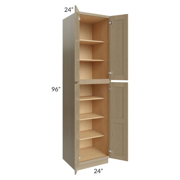 RTA Royal Natural Shaker 24 " x 96" Pantry Cabinet