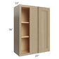 RTA Royal Natural Shaker 27" x 36" Blind Wall Cabinet with 1 Finished Side