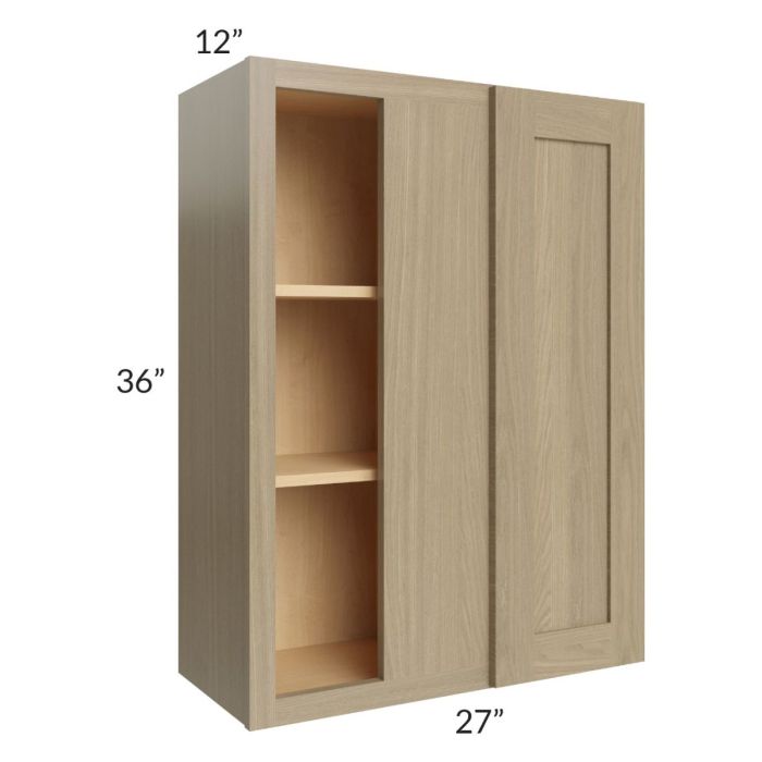 RTA Royal Natural Shaker 27" x 36" Blind Wall Cabinet with 1 Finished Side