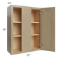 RTA Royal Natural Shaker 27" x 36" Blind Wall Cabinet with 1 Finished Side
