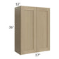 RTA Royal Natural Shaker 27" x 36" Wall Cabinet with 1 Finished Side