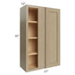 RTA Royal Natural Shaker 27" x 42" Blind Wall Cabinet with 1 Finished Side