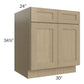 RTA Royal Natural Shaker 30" Base Cabinet with 2 Finished Sides