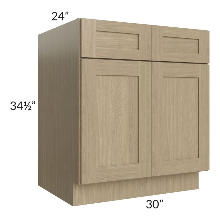 RTA Royal Natural Shaker 30" Base Cabinet with 2 Finished Sides