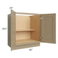 RTA Royal Natural Shaker 30" Full Height Door Base Cabinet with 1 Finished Side