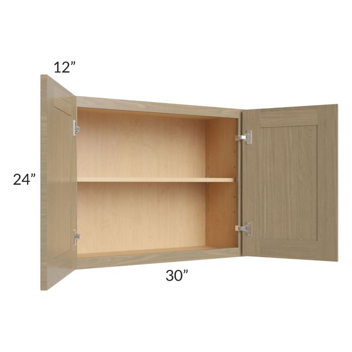 RTA Royal Natural Shaker 30" x 24" Wall Cabinet