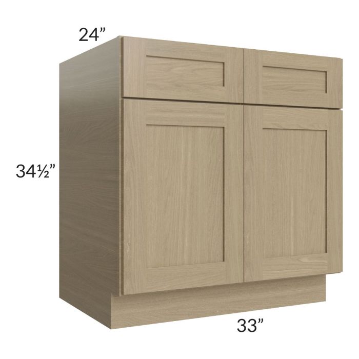 RTA Royal Natural Shaker 33" Base Cabinet with 2 Finished Sides