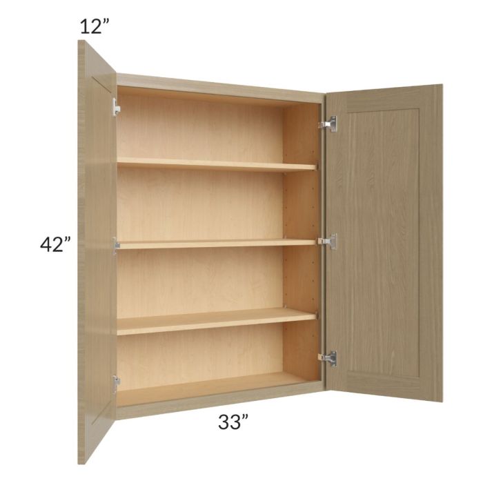 RTA Royal Natural Shaker 33" x 42" Wall Cabinet