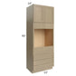 RTA Royal Natural Shaker 33" x 90" Oven Cabinet With 2 Finished Sides