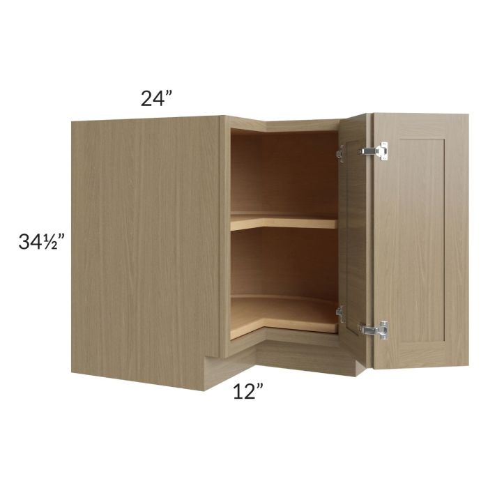RTA Royal Natural Shaker 36" Lazy Susan Base Cabinet with 2 Finished Sides