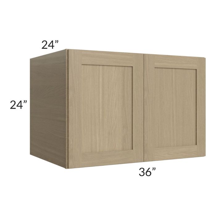 RTA Royal Natural Shaker 36" x 24" x 24" Wall Cabinet with 2 Finished Sides