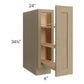 RTA Royal Natural Shaker 6" Spice Pullout Base Cabinet with 2 Finished Sides