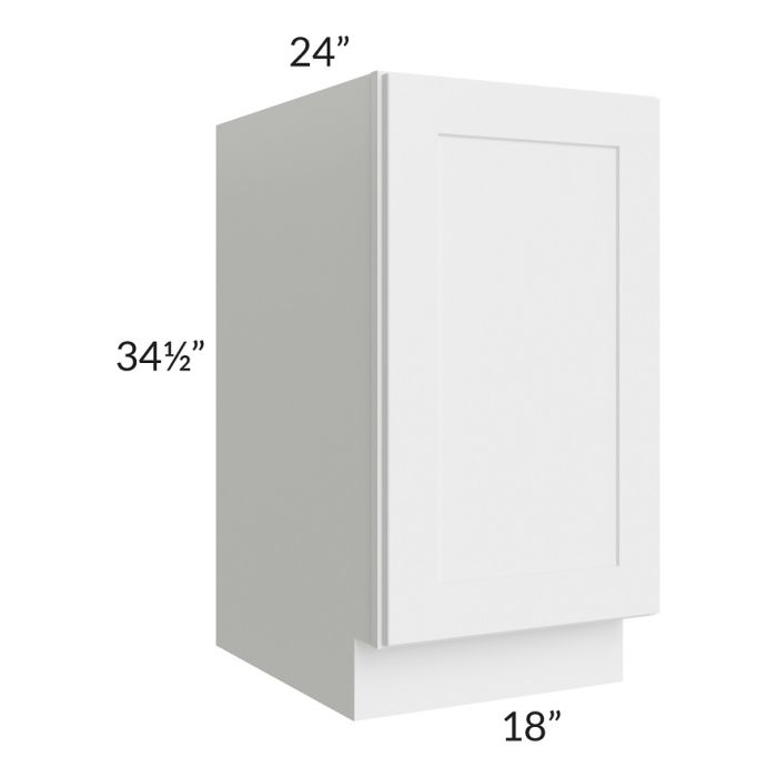 RTA Royal White Shaker 18" Full Height Door Base Cabinet