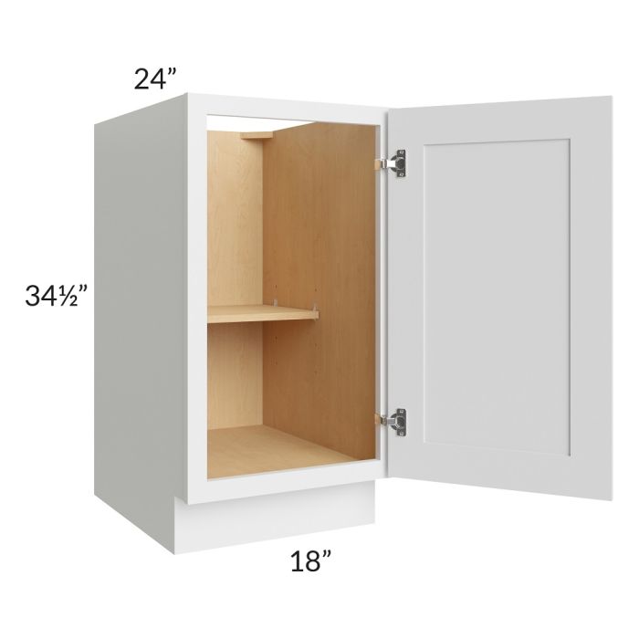 RTA Royal White Shaker 18" Full Height Door Base Cabinet