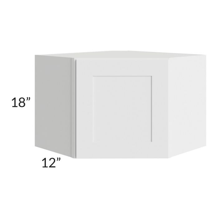 RTA Royal White Shaker 24" x 18" Wall Diagonal Corner Cabinet