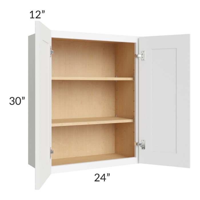 RTA Royal White Shaker 24" x 30" Wall Cabinet