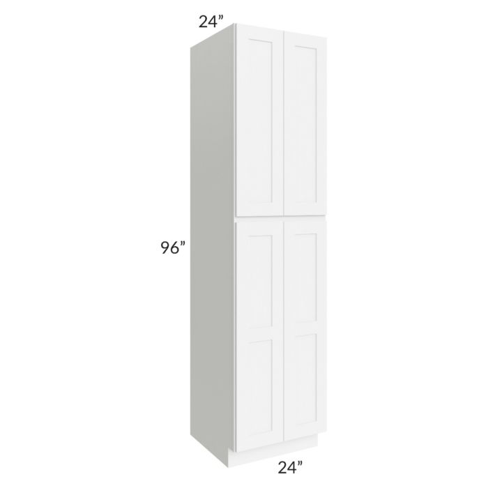 RTA Royal White Shaker 24" x 96" Pantry Cabinet