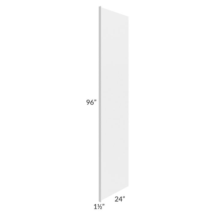 RTA Royal White Shaker 24" x 96" Refrigerator End Panel with a 1-1/2" Return