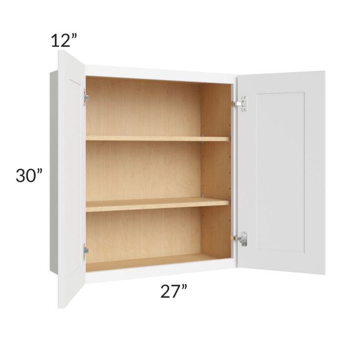 RTA Royal White Shaker 27" x 30" Wall Cabinet