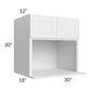 RTA Royal White Shaker 30" x 30" Microwave Wall Cabinet