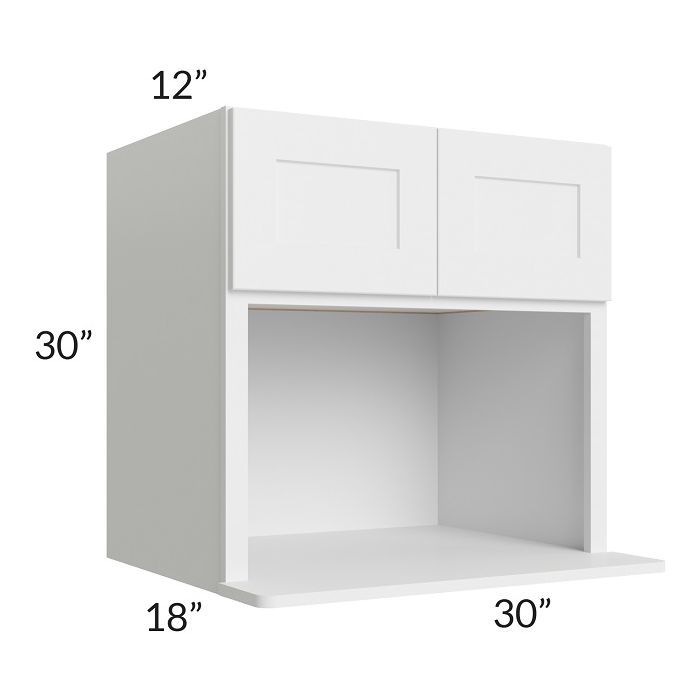 RTA Royal White Shaker 30" x 30" Microwave Wall Cabinet