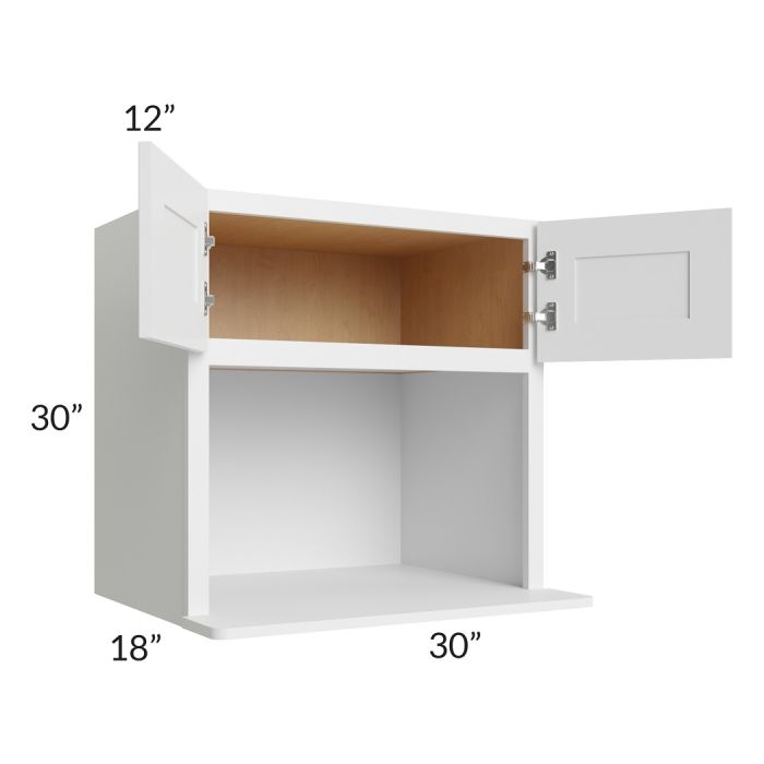 RTA Royal White Shaker 30" x 30" Microwave Wall Cabinet