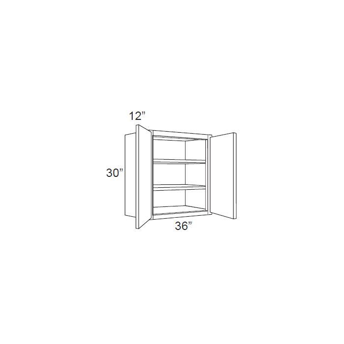 RTA Royal White Shaker 36" x 30" Wall Cabinet