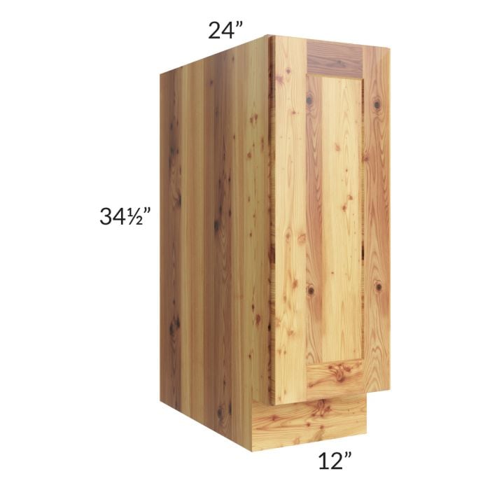 RTA Rustic Shaker 12" Spice Rack Base Cabinet with 1 Decorative End Panel