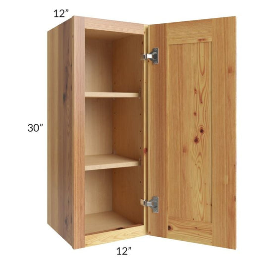 RTA Rustic Shaker 12" x 30" Wall Cabinet with 1 Decorative End Panel and 2 Skins