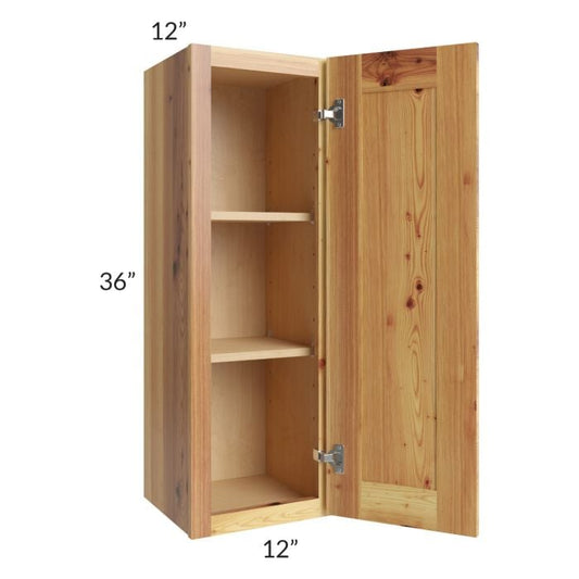 RTA Rustic Shaker 12" x 36" Wall Cabinet with 1 Decorative End Panel and 1 Skin