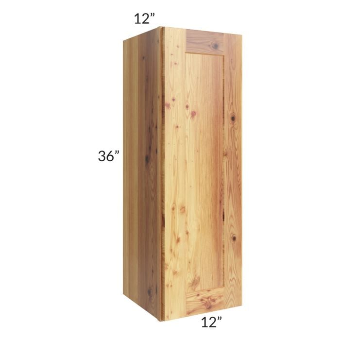 RTA Rustic Shaker 12" x 36" Wall Cabinet with 2 Decorative End Panels