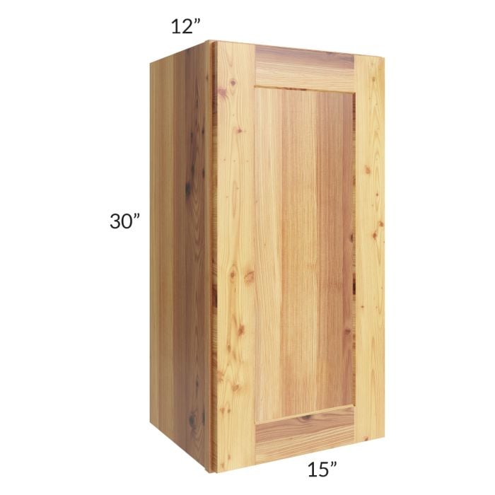 RTA Rustic Shaker 15" x 30" Wall Cabinet with 1 Decorative End Panel