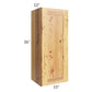 RTA Rustic Shaker 15" x 36" Wall Cabinet with 2 Decorative End Panels , 1 Skin, and Glass Door