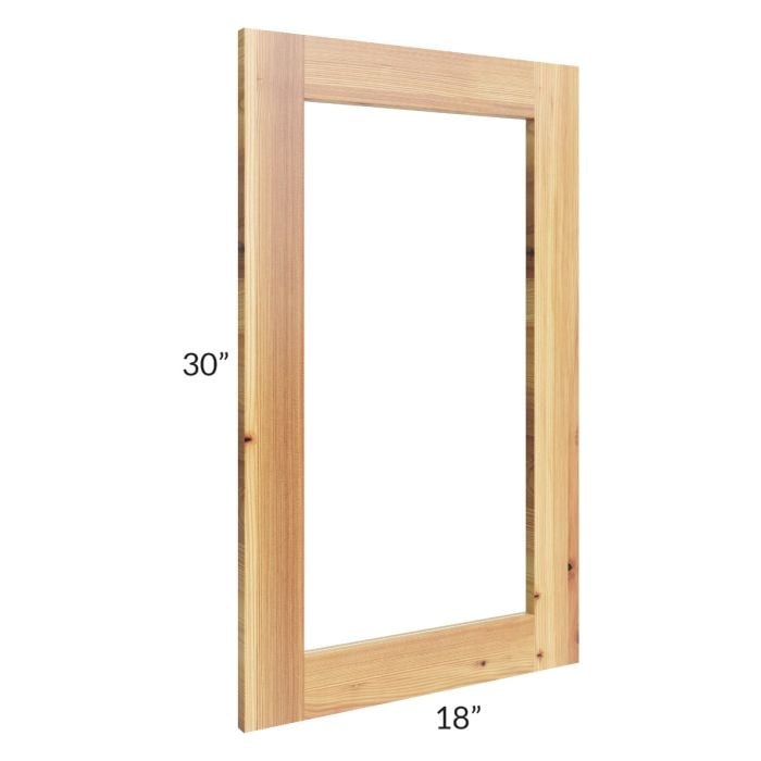 RTA Rustic Shaker 18" x 30" Glass Door