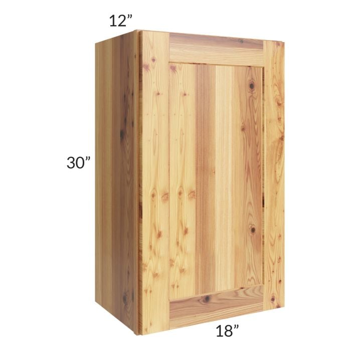 RTA Rustic Shaker 18" x 30" Wall Cabinet with Glass Door