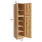 RTA Rustic Shaker 18" x 84" Utility Cabinet with 1 Decorative End Panel, 2 Skins and 1 Roll Out Tray