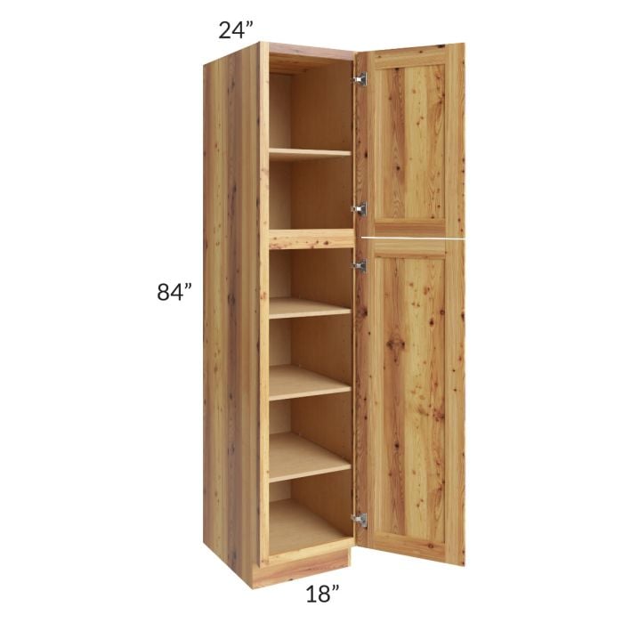 RTA Rustic Shaker 18" x 84" Utility Cabinet with 1 Decorative End Panel and 1 Skin