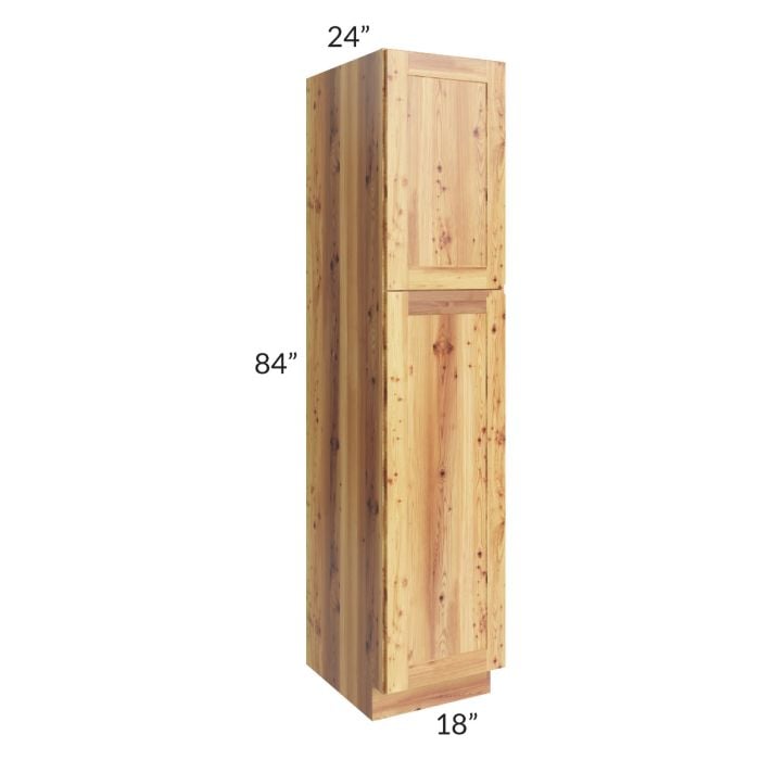 RTA Rustic Shaker 18" x 84" Utility Cabinet with 2 Decorative End Panels, 2 Skins and 1 Roll Out Tray
