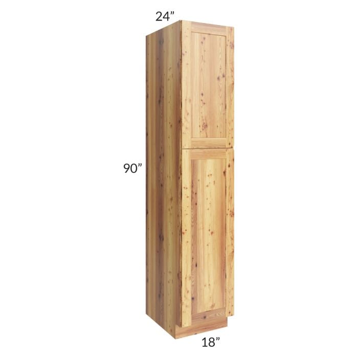 RTA Rustic Shaker 18" x 90" Utility Cabinet with 1 Roll Out Tray