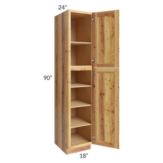 RTA Rustic Shaker 18" x 90" Utility Cabinet with 1 Roll Out Tray