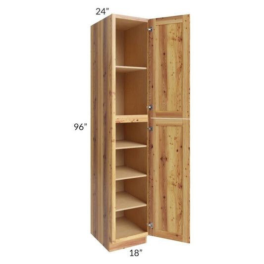 RTA Rustic Shaker 18" x 96" Utility Cabinet with 2 Decorative End Panels and 2 Skins