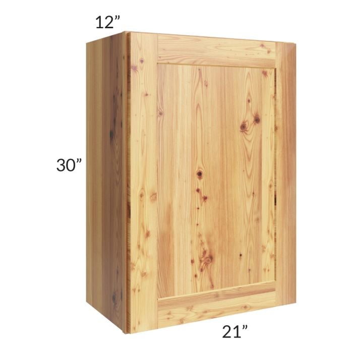 RTA Rustic Shaker 21" x 30" Wall Cabinet with 1 Decorative End Panel