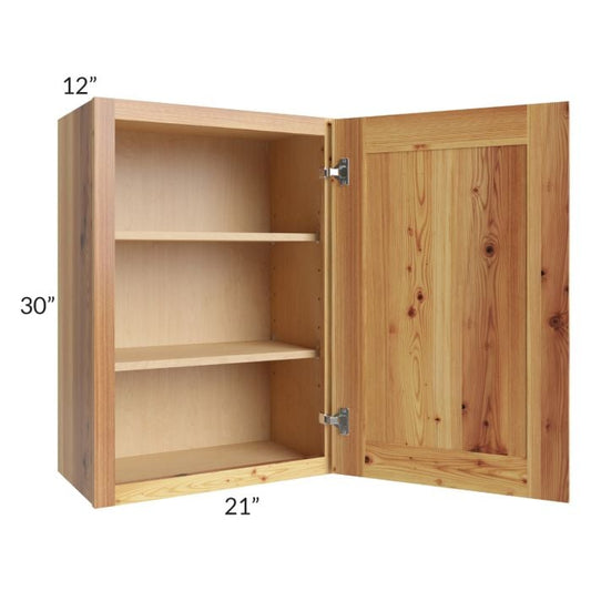 RTA Rustic Shaker 21" x 30" Wall Cabinet with 2 Decorative End Panels and 1 Skin
